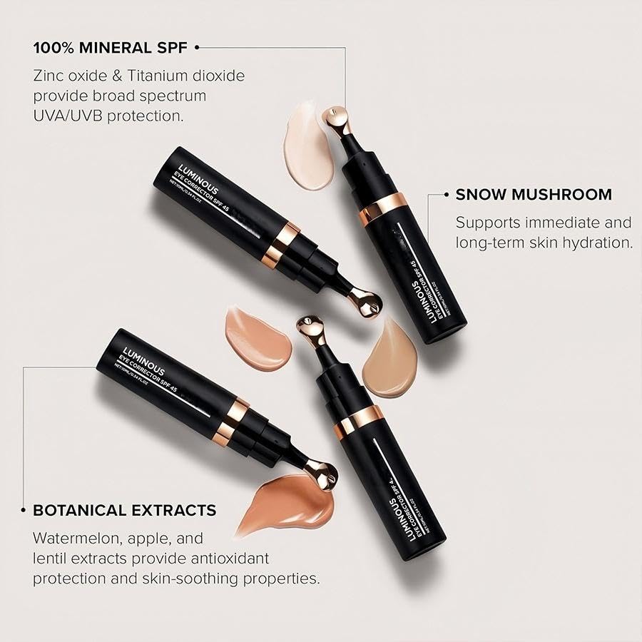 Absolutely Beautiful Under Eye Concealer - Brightens in Seconds, Crease-Proof & Lightweight, Half Pump for Both Eyes?10ml/0.34oz, Under Eye Coverage