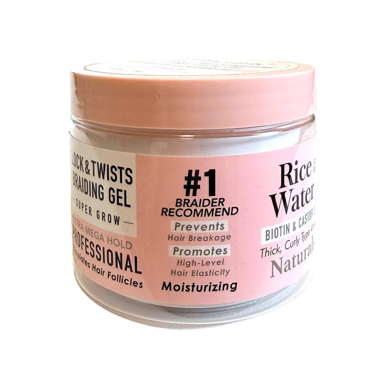 Dr Girls Super Grow Loc & Twists Braiding Conditioning Gel - Extra Mega Hold, REEMAS (Collagen with Hydrolyzed Wheat Protein) 9.8 oz