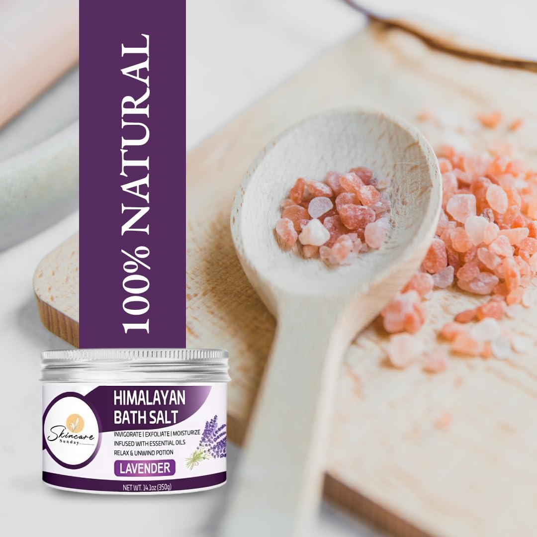 Skincare Sunday Himalayan Bath Salts - Pack of 3 - Infused with Minerals and Essential Oils - Invigorate - Exfoliate - Moisturize - Detoxify - Cleanse Beauty and Personal Care SKINCARE SUNDAY