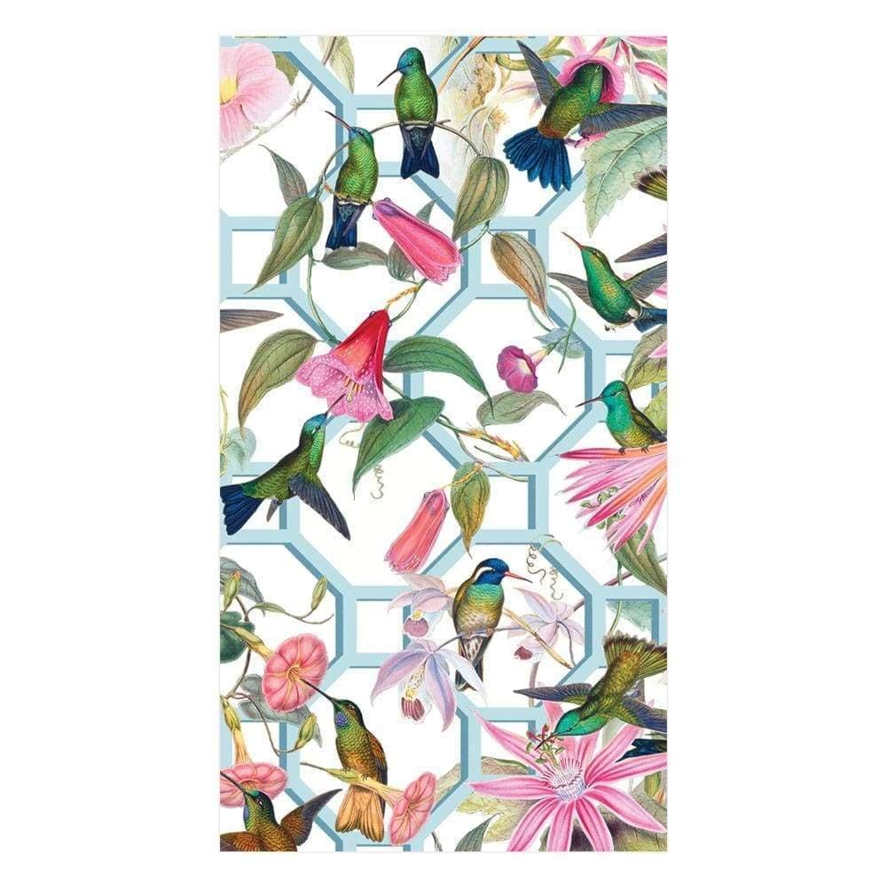 Caspari Hummingbird Trellis Paper Guest Towel Napkins - 15 Per Package