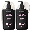 FLUX UP Curly Hair Shampoo & Conditioner Set - Hydrating Curl Shampoo & Conditioner for Curly & Wavy Hair for Women & Men - Sulfate-Free Frizz Control