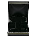 Novel Box Black Jewelry Box for Earrings Tree 2.5x2.75x1.62 Inches - Earring Gift Boxes with Gold Trim - Faux Leatherette Earring Storage Case - Gift…