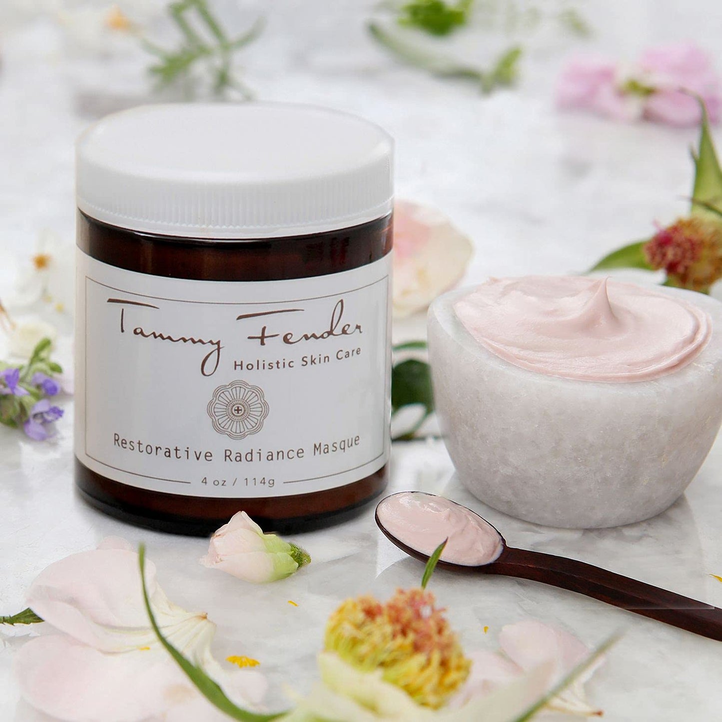 TAMMY FENDER - Restorative Radiance Masque | Natural, Organic, Cruelty Free, Non-Toxic Skincare | Hydrate, Rejuvenate, Soothe | Pink Cream Face Mask |