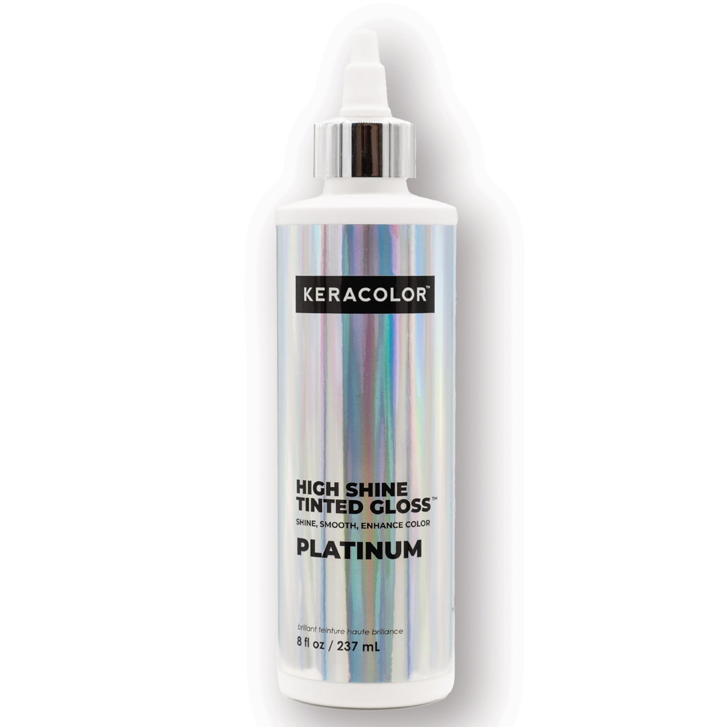 Keracolor High Shine Tinted Hair Gloss, In-Shower Hair Glaze, Sheer Color-Enhancing Glossing Treatment, Platinum, 8 Fl Oz