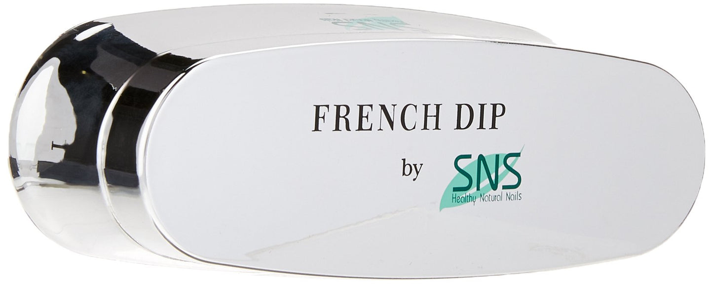 SNS Nails Dipping Powder French Dip Moulding (Mold) for Pink/White - Two-Sided French Manicure Mold for Flat or Curved Smile Line - Beautiful Clear