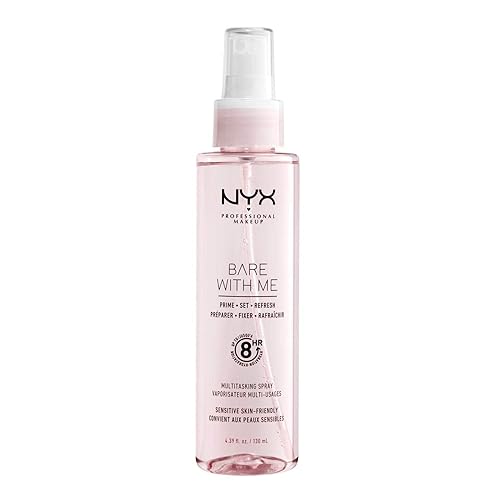 NYX PROFESSIONAL MAKEUP Bare With Me Multitasking Face Primer & Makeup Setting Spray, Hydrating Face Mist for up to 8HR Wear, Long-Lasting, Vegan