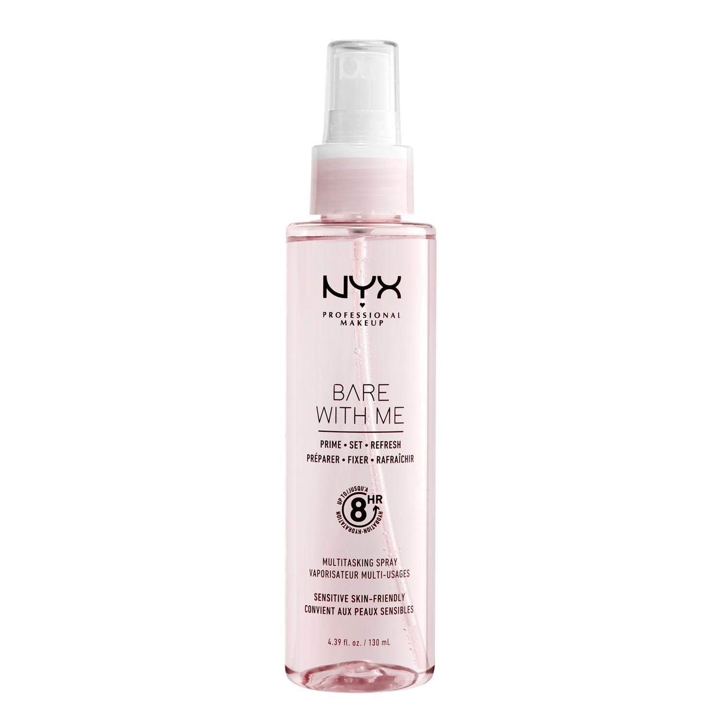 NYX PROFESSIONAL MAKEUP Bare With Me Multitasking Face Primer & Makeup Setting Spray, Hydrating Face Mist for up to 8HR Wear, Long-Lasting, Vegan
