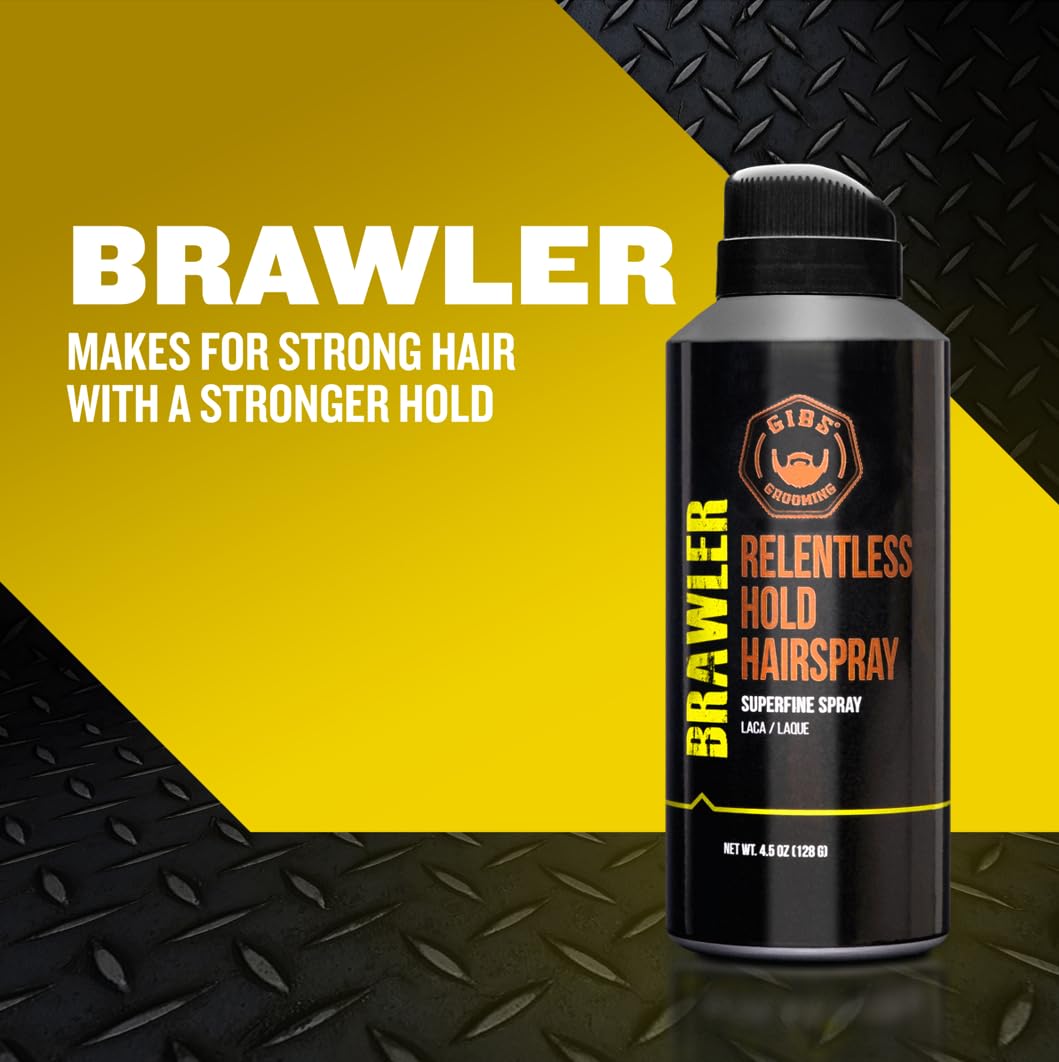 GIBS Grooming Brawler Bantamweight Hairspray, 4.5oz
