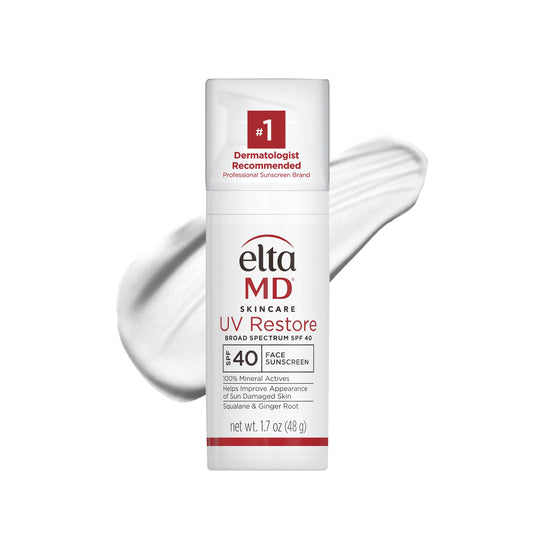 EltaMD UV Restore Face Sunscreen SPF 40 – Mineral Zinc Oxide Sunscreen & Anti-Aging Moisturizer for Sun-Damaged Skin Repair, 1.7oz