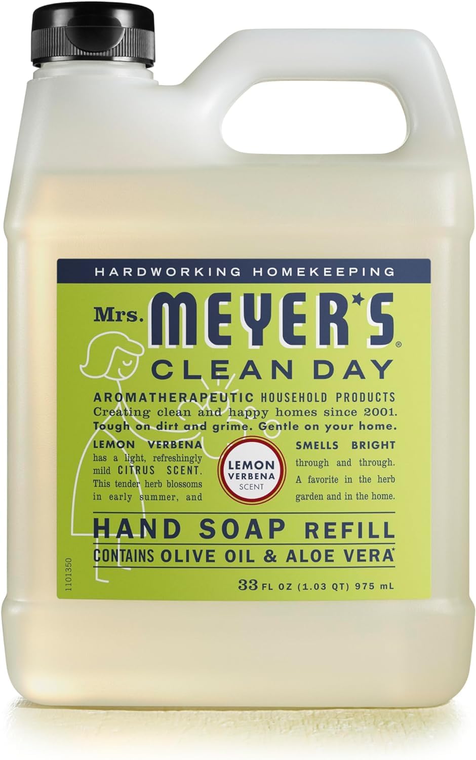 Mrs. MEYER'S CLEAN DAY Liquid Hand Soap Refill Lemon Verbena 33 Fl Oz (Pack of 5) Beauty & Personal Care Mrs. MEYER'S