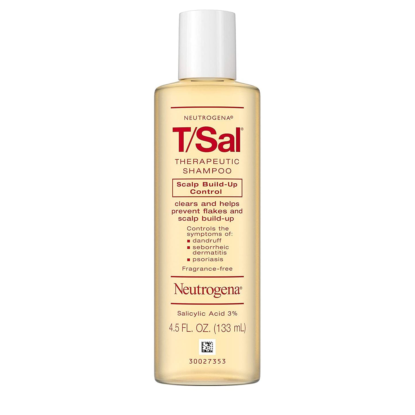 Neutrogena T/Sal Therapeutic Shampoo for Scalp Build-Up Control with Salicylic Acid, Scalp Treatment for Dandruff, Scalp Psoriasis & Seborrheic