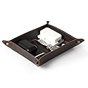 Londo Genuine Leather Tray Organizer - Practical Lightweight Water Resistant Computer Table Desk Storage Box for Wallets, Watches, Keys, Coins, Cell…