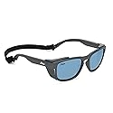 Hobie Monarch Polarized Square Sunglasses, Satin Metallic Grey Frame/Grey w/Cobalt Mirror Lens, 53MM