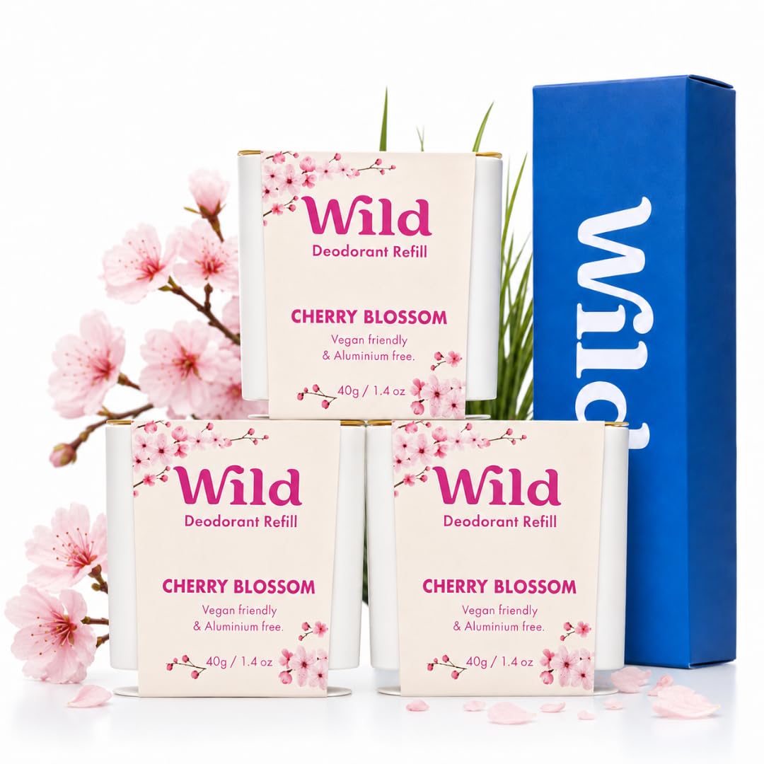 Wild - Natural Refillable Deodorant - Orange & Neroli Refill Trio Pack - Vegan & Eco-Friendly - Aluminum Free - Long Lasting Protection - Natural Beauty and Personal Care Wild Default Title