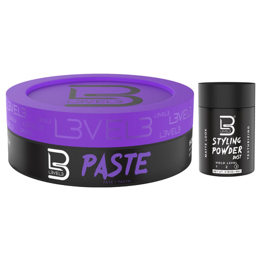 L3 Level 3 Hair Paste for Men - Long Lasting Hold Hair Styling Paste with Matte Finish - Adds Volume, Texture & Definition - Keratin Infused (Sample