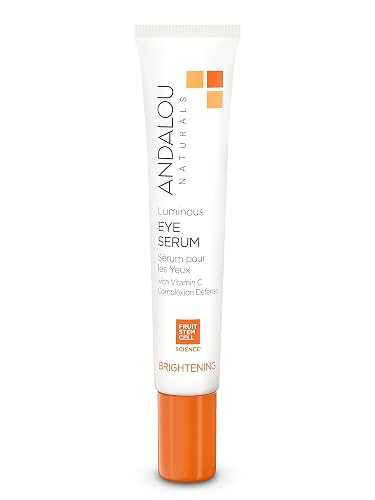 Andalou Naturals Luminous Eye Serum, Brightening Eye Cream for Dark Circles and Puffiness, Vitamin C, Caffeine & Goji Glycopeptides for a Lighter Beauty & Personal Care Andalou Naturals