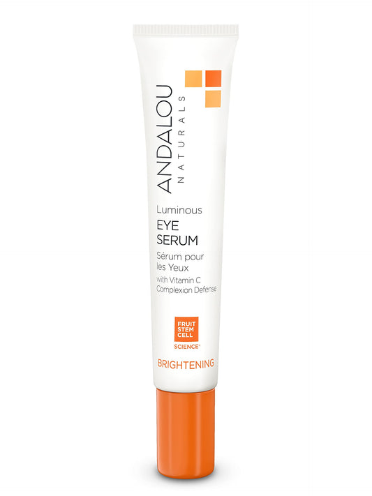 Andalou Naturals Luminous Eye Serum, Brightening Eye Cream for Dark Circles and Puffiness, Vitamin C, Caffeine & Goji Glycopeptides for a Lighter Beauty & Personal Care Andalou Naturals