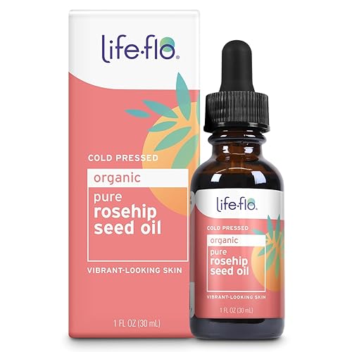 LIFE-FLO Pure Organic Rosehip Seed Oil, Hydrating Face Oil, Dry Skin Care, Cold Pressed from Organic Rose Hips, Rich in Fatty Acids and Vitamin A