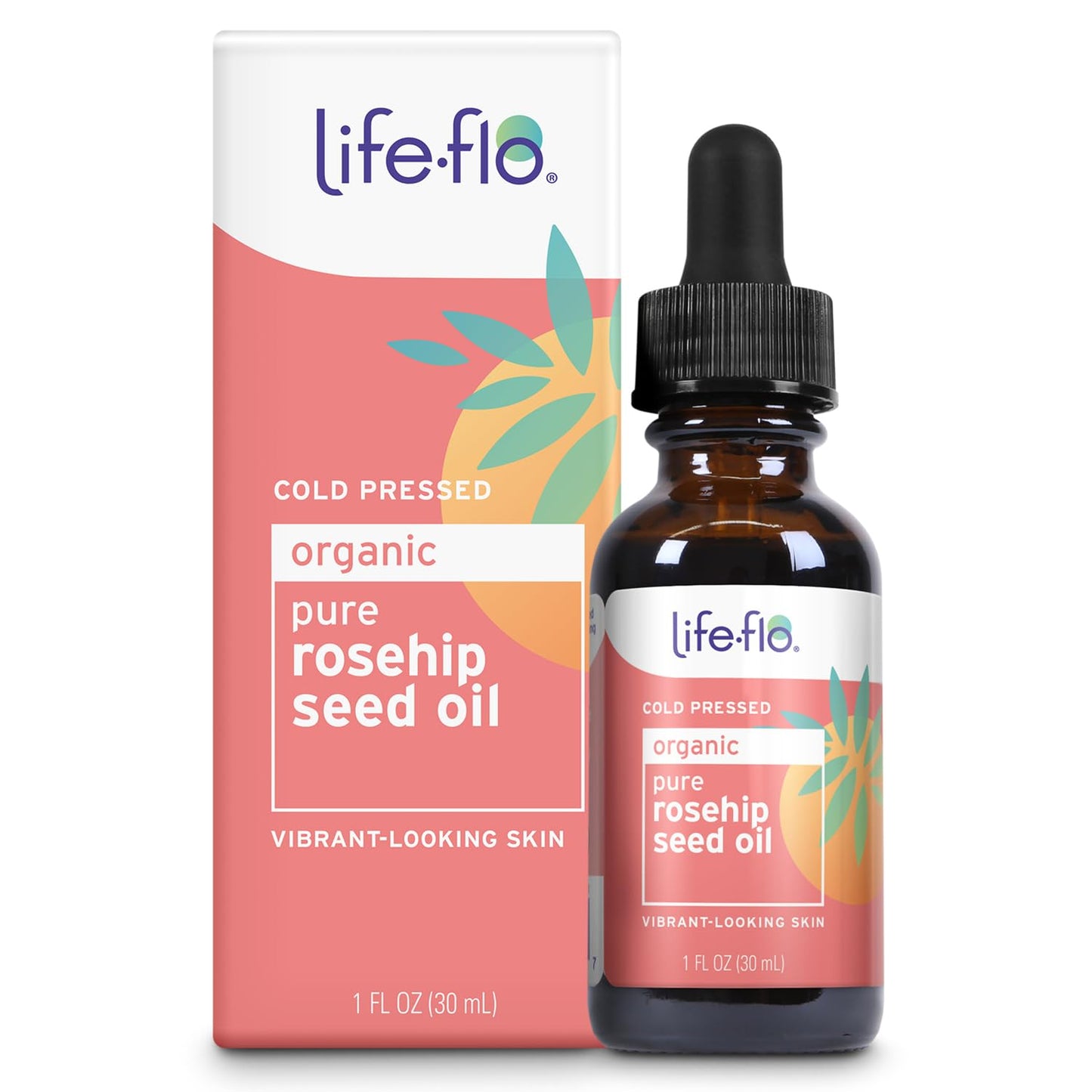 LIFE-FLO Pure Organic Rosehip Seed Oil, Hydrating Face Oil, Dry Skin Care, Cold Pressed from Organic Rose Hips, Rich in Fatty Acids and Vitamin A