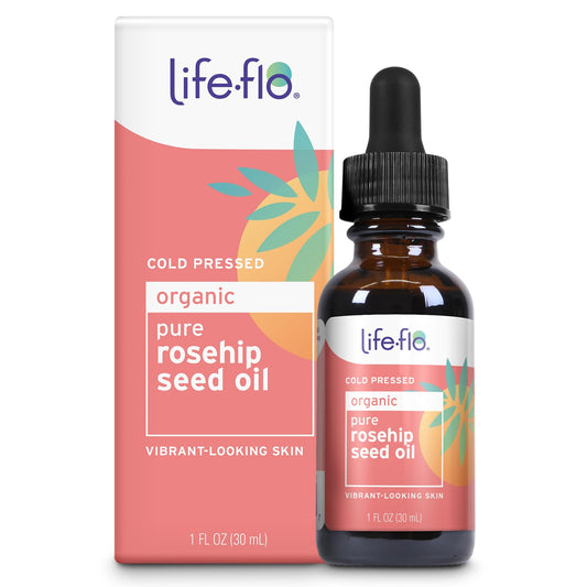 LIFE-FLO Pure Organic Rosehip Seed Oil, Hydrating Face Oil, Dry Skin Care, Cold Pressed from Organic Rose Hips, Rich in Fatty Acids and Vitamin A
