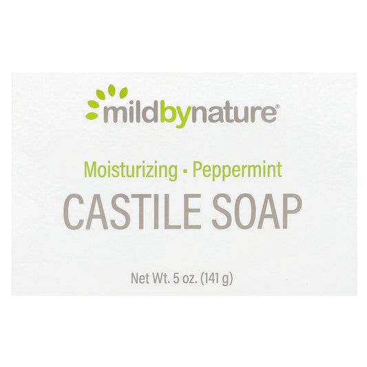 MILD BY NATURE Castile Bar Soap, Peppermint, 5 oz (141 g)
