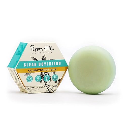 Pepper Hill Conditioner Bar - Clean Boyfriend - Vegan, Plant-Based, Cruelty-Free, Solid Shampoo - Free of Sulfates, Plastics, Water, and Parabens