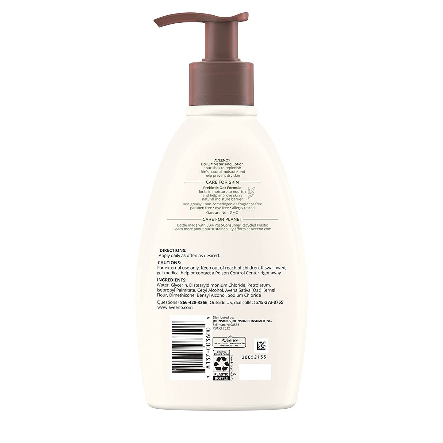 Aveeno Daily Moisturizing Lotion 12 Ounce Pump (354ml) (2 Pack)