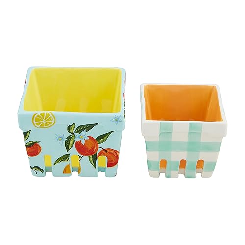 Mud Pie Nested Berry Baskets; Small 2 3/4" x 3 1/4" | Large 3" x 4"