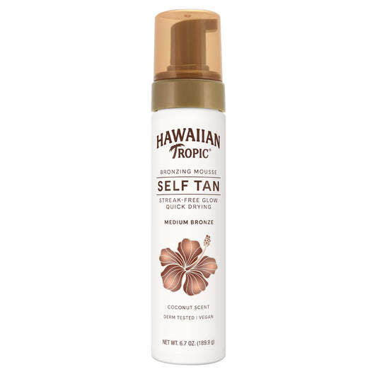 Hawaiian Tropic Aloha Glow Self Tanning Mousse, Express Tan, 6.7 oz, Self Tanner Mousse, Fake Tan, Self Tan Mousse, 1 Hour Express Self Tanner Foam