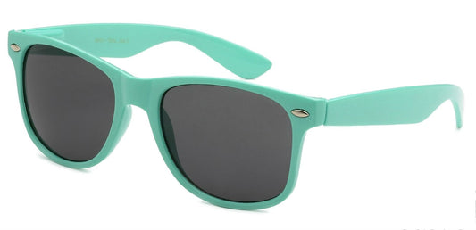 Sunglasses Classic 80?s Vintage Style Design (Teal), Teal, Smoke Lenses (Retro Optix), Large