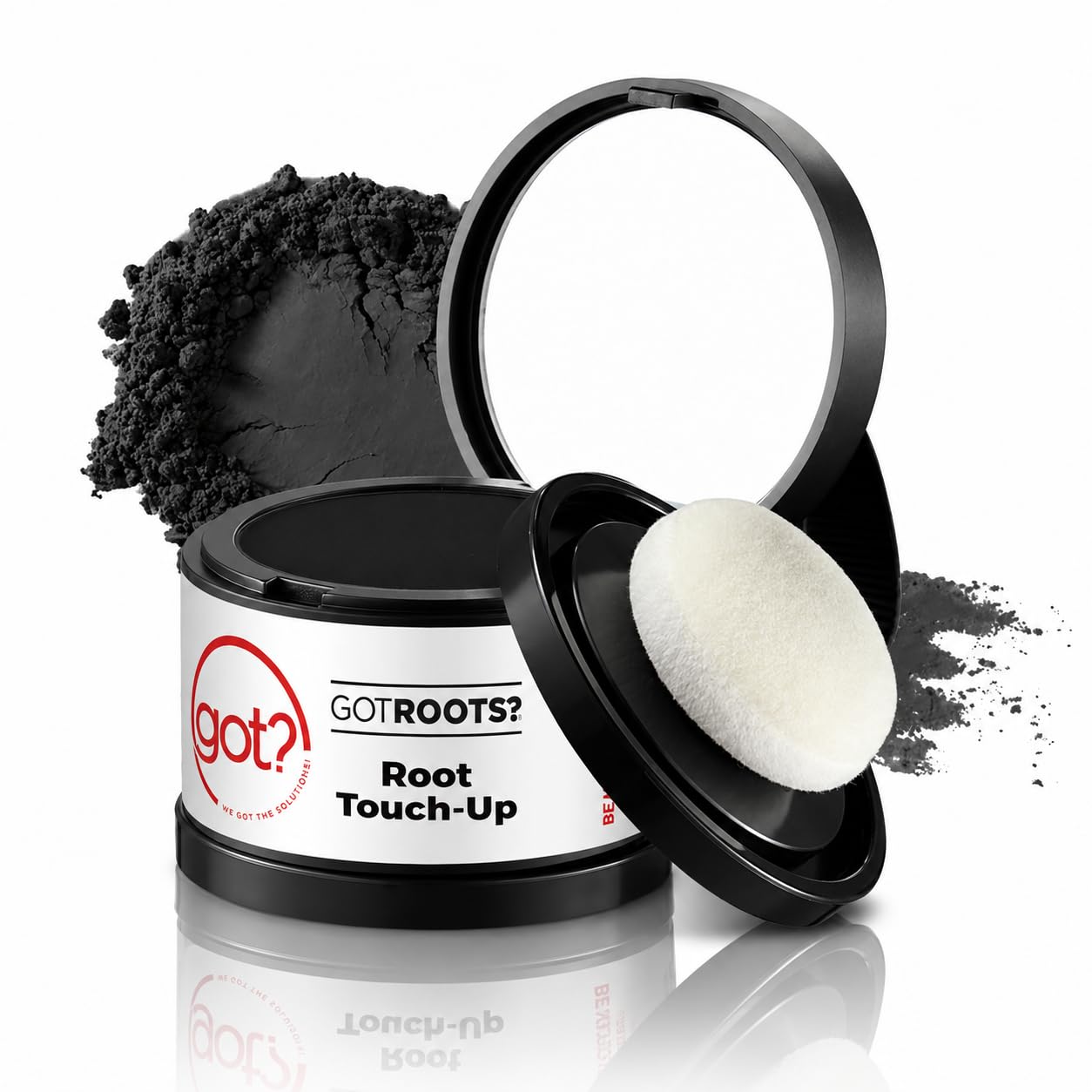 Black Root Cover Up Powder - Instant Gray Root Touch Up & Hairline Powder for Black Hair - Works on Thinning Spots & Eyebrows - 0.14 Oz