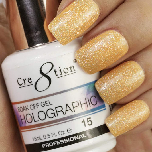 Cre8tion Holographic Collection Soak Off Gel LED/UV cured 15mL/0.5 fl oz - HG15 Beauty & Personal Care Cre8tion