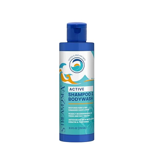 STREAM 2 SEA Shampoo and Conditioner, Body Wash 3 in 1 for Swim, Reef Safe Swimmers Shampoo for Men, Women & Kids, All Natural Organic Biodegradable