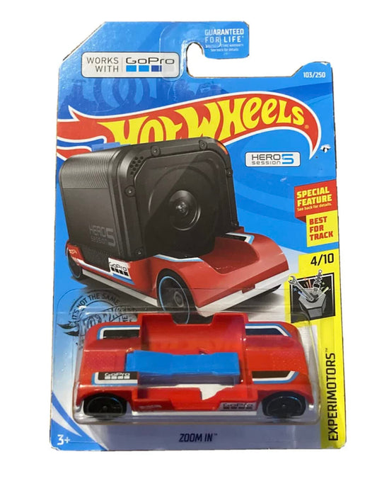 Hot Wheels 2019 HW Zoom in EXPERIMOTORS DIE-CAST Vehicle 103/250-4/10 Works with GoPro