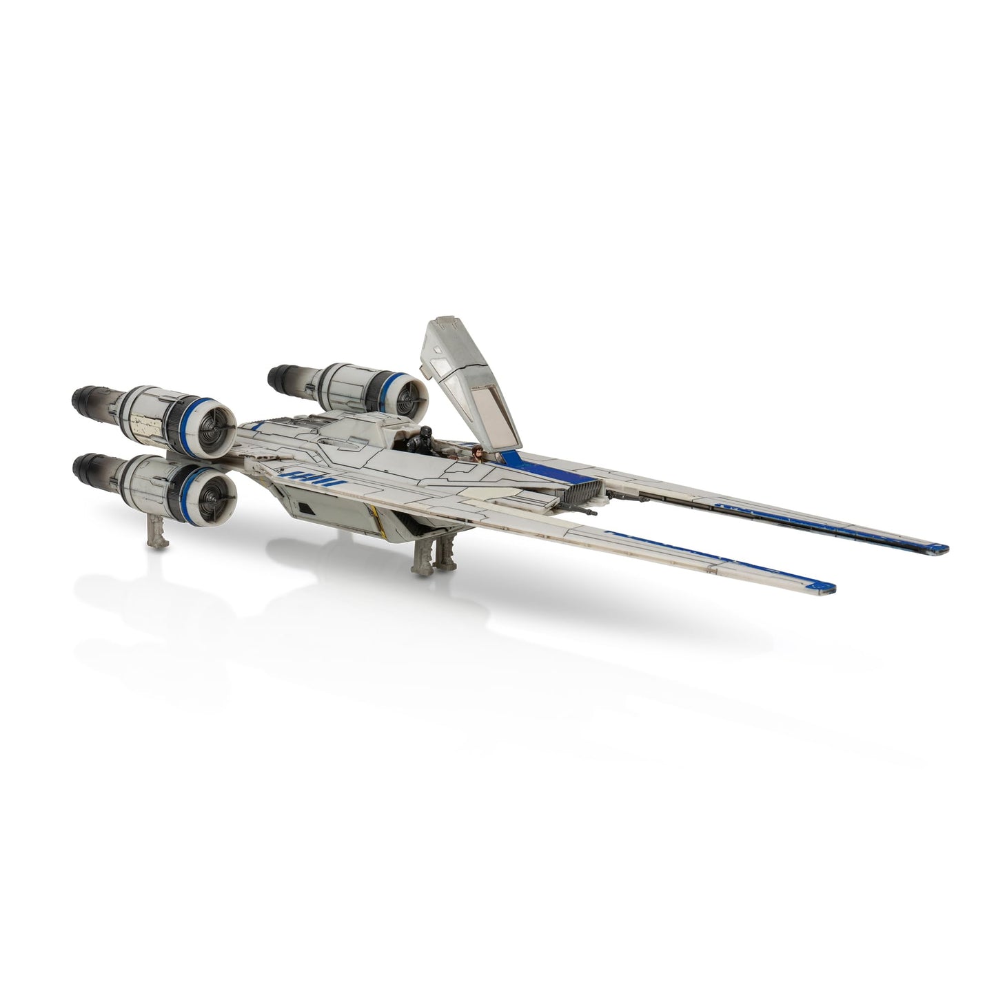 Jazwares Star Wars Micro Galaxy Squadron U-Wing Starfighter – 12" Vehicle with Foldout Wings, Troop Bay, Sniper Gun & 3 Micro Figures