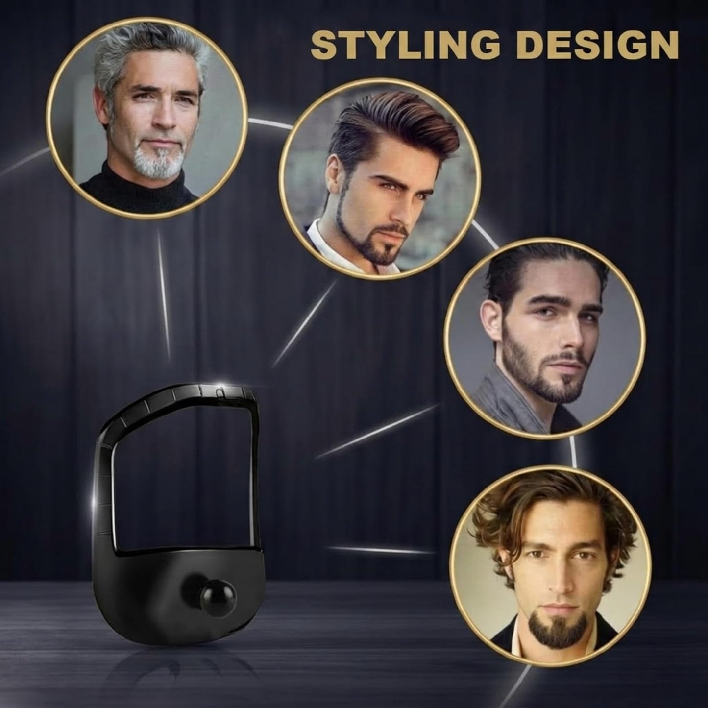 RCOACE Beard Shaper,Beard Shaping Tool with 5 Templates,Precision Beard Guide for Clean Lines,Beard Shaper Tool for Home Grooming,Beard Accessories Beauty and Personal Care RCOACE