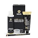 Parallel Products - Luxe Color (Dark Brown) - Cream Hair Dye - 25mL - Tint for Professional Spot Coloring - With Cream Developer, Mixing Dish