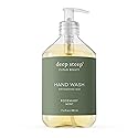 Deep Steep Liquid Hand Wash, Rosemary Mint, 17.6 oz - Moisturizing Cleanser with Olive Oil, Aloe Vera, Glycerin & Hyaluronic Acid - Vegan, Clean