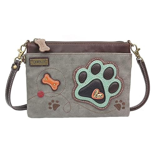 Chala Paw Print Mini Crossbody Handbag Dog Lovers Gift, Dog Mom Convertible Straps
