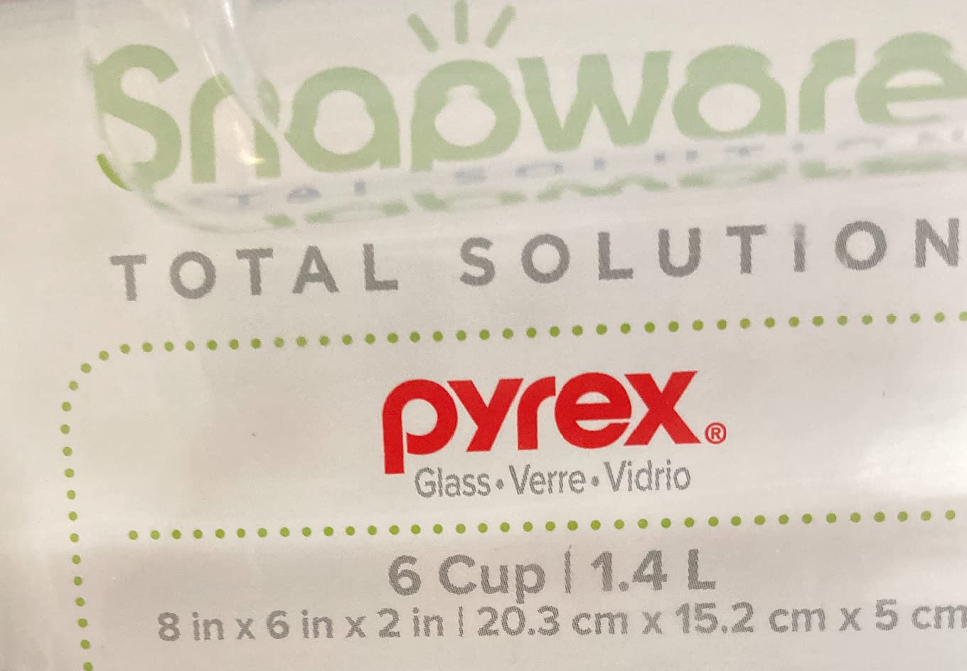 Snapware 6-Cup Total Solution Rectangle Food Storage Container, Glass