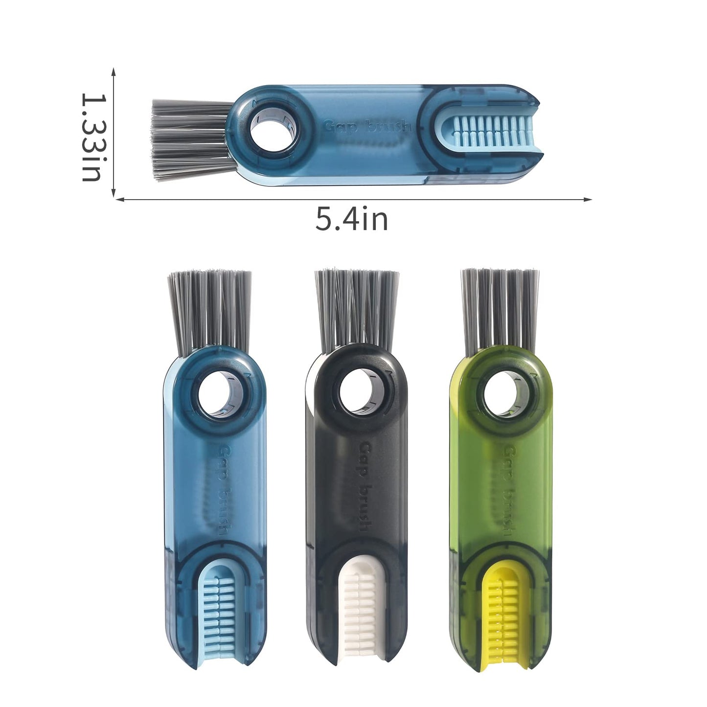 3-in-1 Cup Lid Gap Cleaning Brush Set – Multipurpose Silicone Bottle & Cup Holder Cleaner for Home & Kitchen