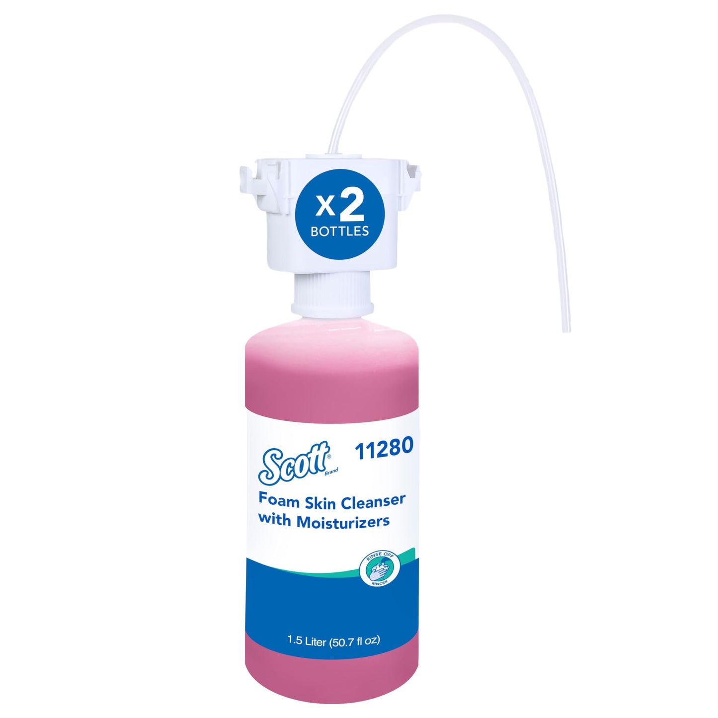 Scott Professional Foam Hand Soap with Moisturizers (11280), 1.5 L, Foaming, Pink, Floral Scent, Under-Counter Refills for Kimberly-Clark Professional
