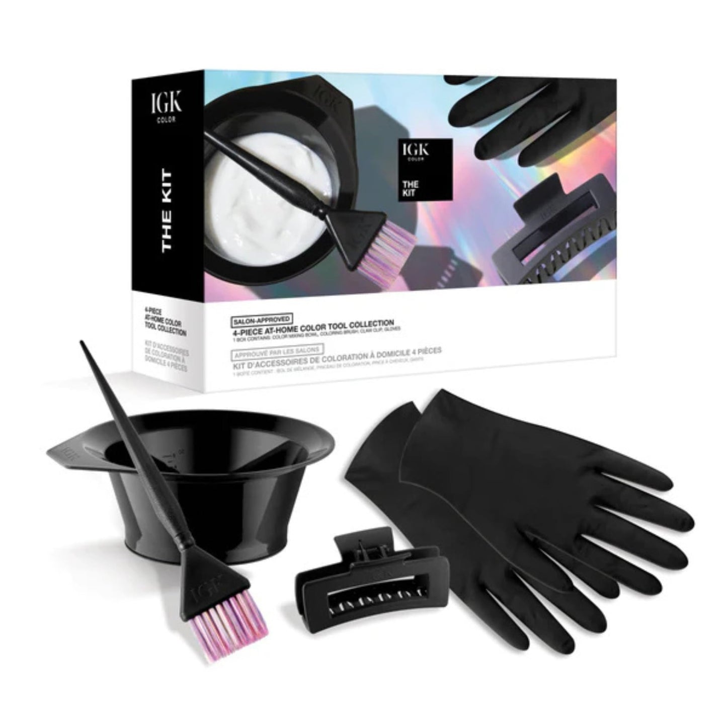 IGK The Kit At-Home Color Tool Collection | 4-Piece Set for Precise, Even Hair Color Application | Salon-Approved Color Tools