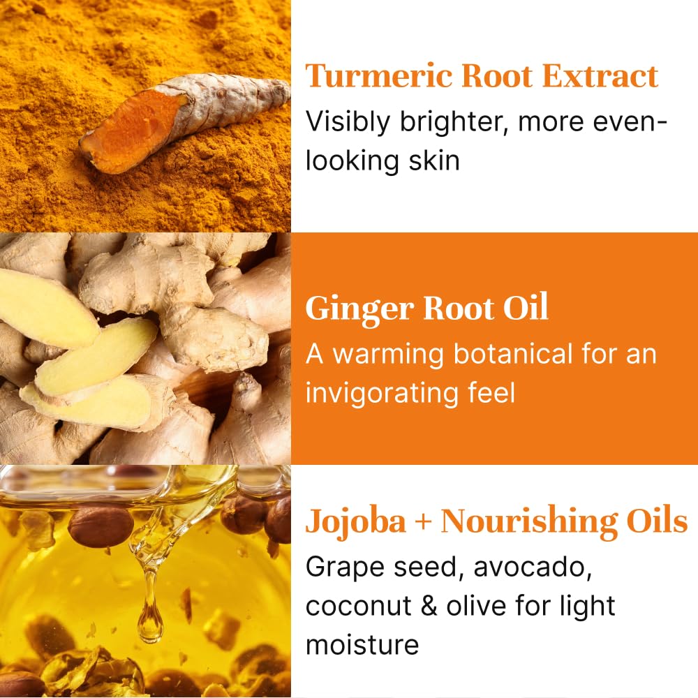 Well's Oil Turmeric Foam Cleanser with Brush | Gentle Foaming Face Wash | Daily Cleanser for All Skin Types | 3.4 fl oz