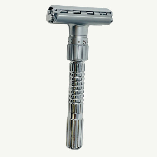 G.B.S Men's Heavy Duty Long Handle Adjustable Double Edge Safety Razor Stainless Steel Construction, Ergonomic Handle, Comes with Free 10 Blade Beauty and Personal Care G.B.S