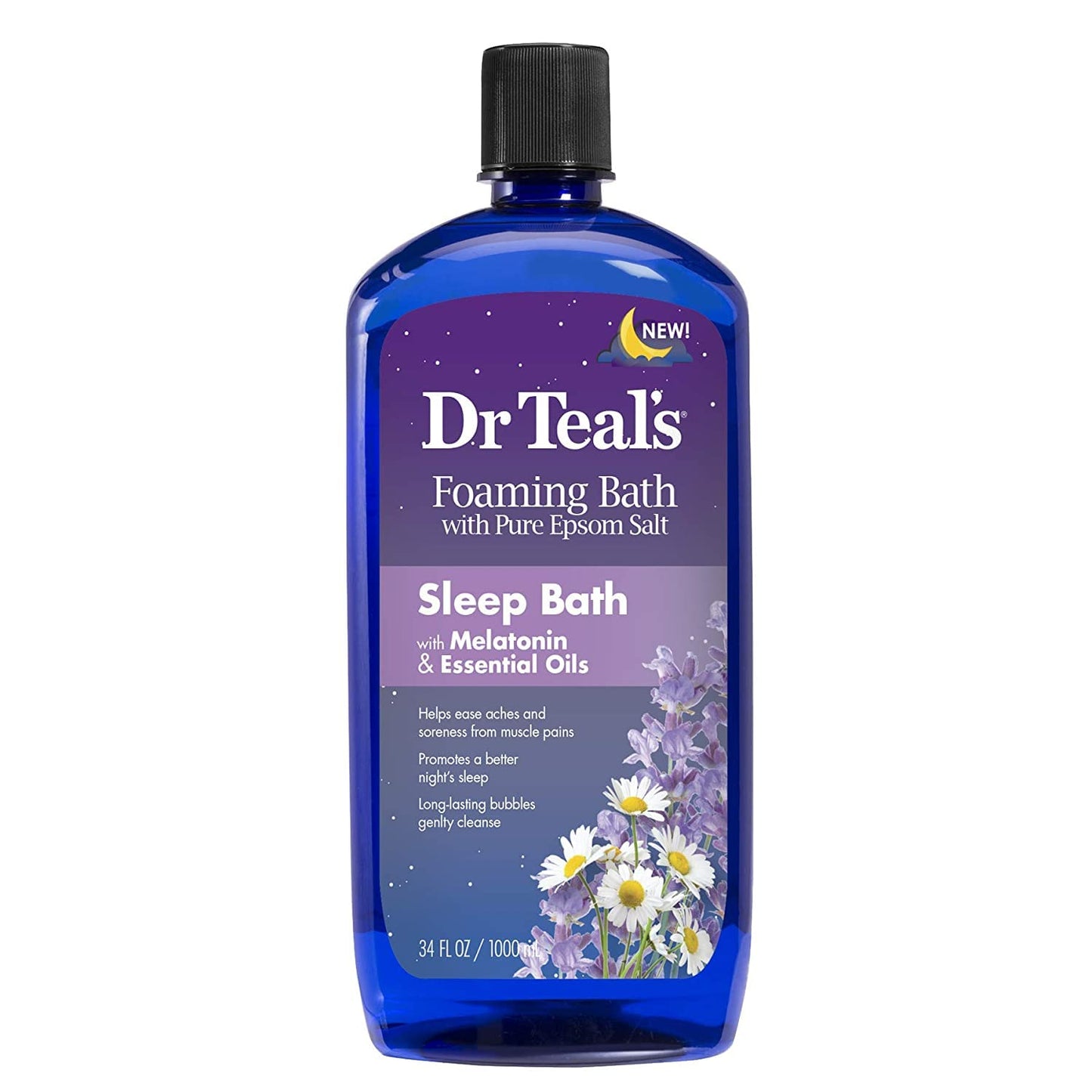 Dr Teals Melatonin Sleep Bath Gift Set (Foaming Bath (34 oz), Body Lotion (8 oz), & Sleep Spray (6oz) - Stress Relief Lavender & Melatonin Promotes