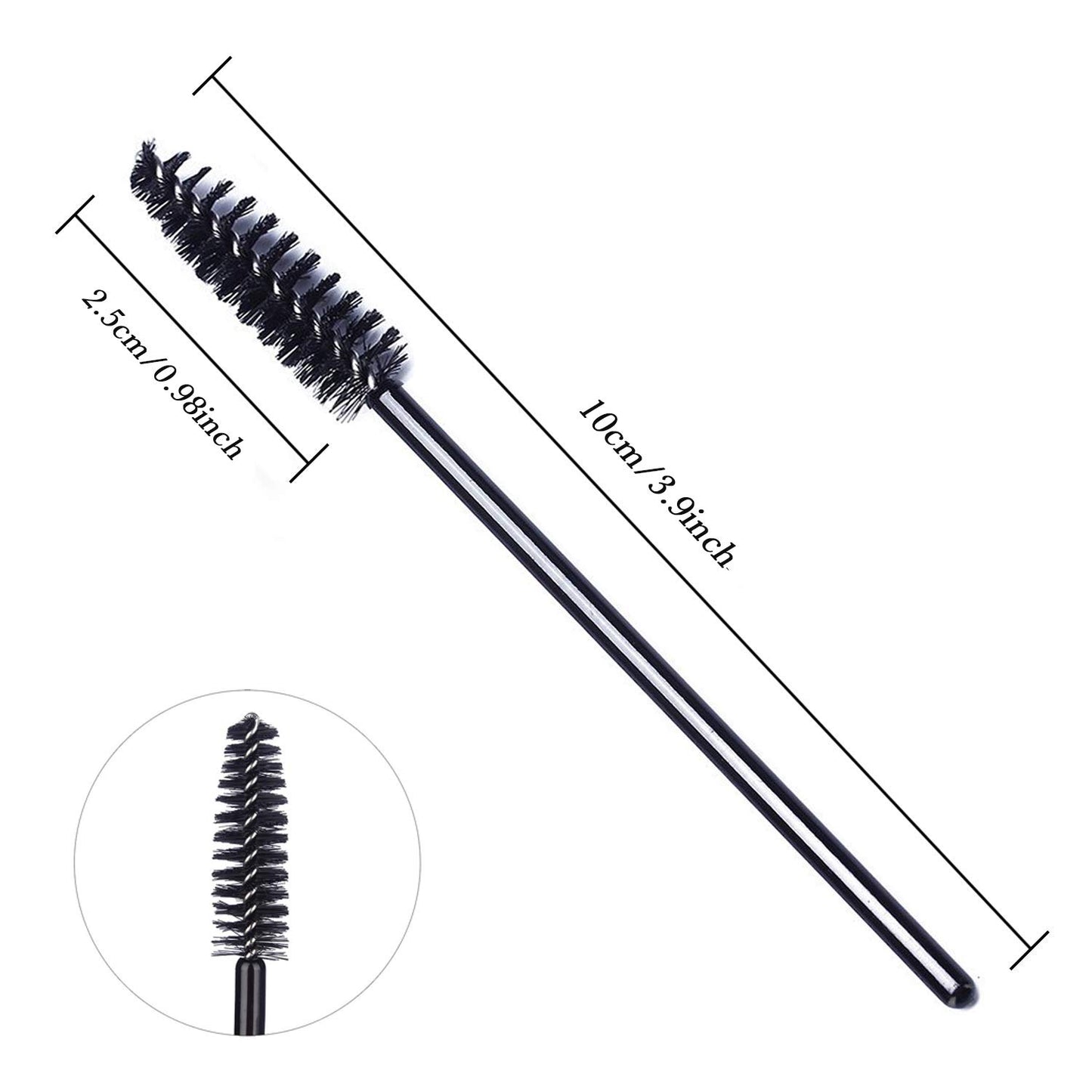 GUMIKE 100 Pcs Disposable Eyelash Mascara Brushes for Eye Lashes Extension Eyebrow and Makeup (Black) Beauty and Personal Care GUMIKE