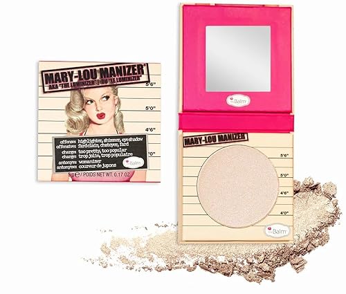 theBalm Mary-Lou Manizer Honey-Hued Luminizer, Highlighter, Shadow & Shimmer, Subtle Glow, 0.17 Ounce (Pack of 1)