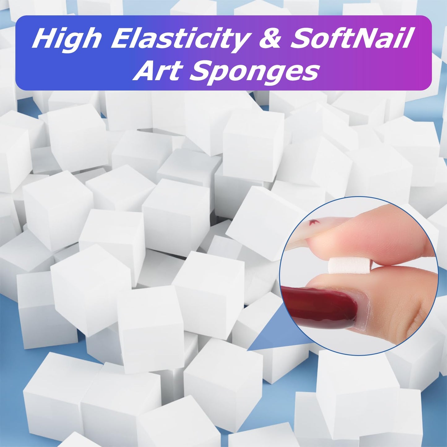 GASRONS Soft Nail Sponges?200PCS?, Reusable Nail sponges,Nail DIY sponges, Nail Art sponges, Nail Brush Professional Accessories Manicure Salon Beauty and Personal Care GASRONS
