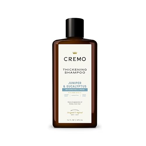 Cremo Juniper & Eucalyptus Barber Grade Thickening Shampoo, 16 Fl Oz